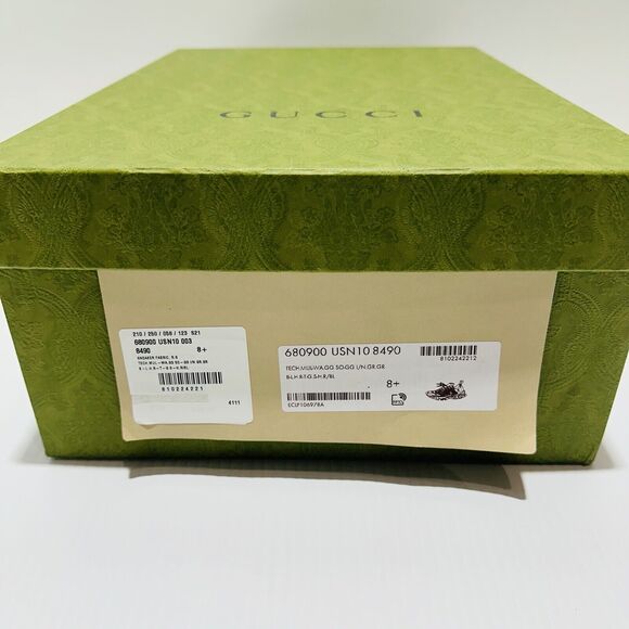 Gucci Run Knit Sneaker Size 8.5/ US 9 Black Red GG Interlocking NIB $920 - Picture 14 of 15